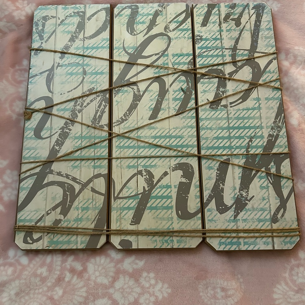 Decorative Wall Art with Script Design